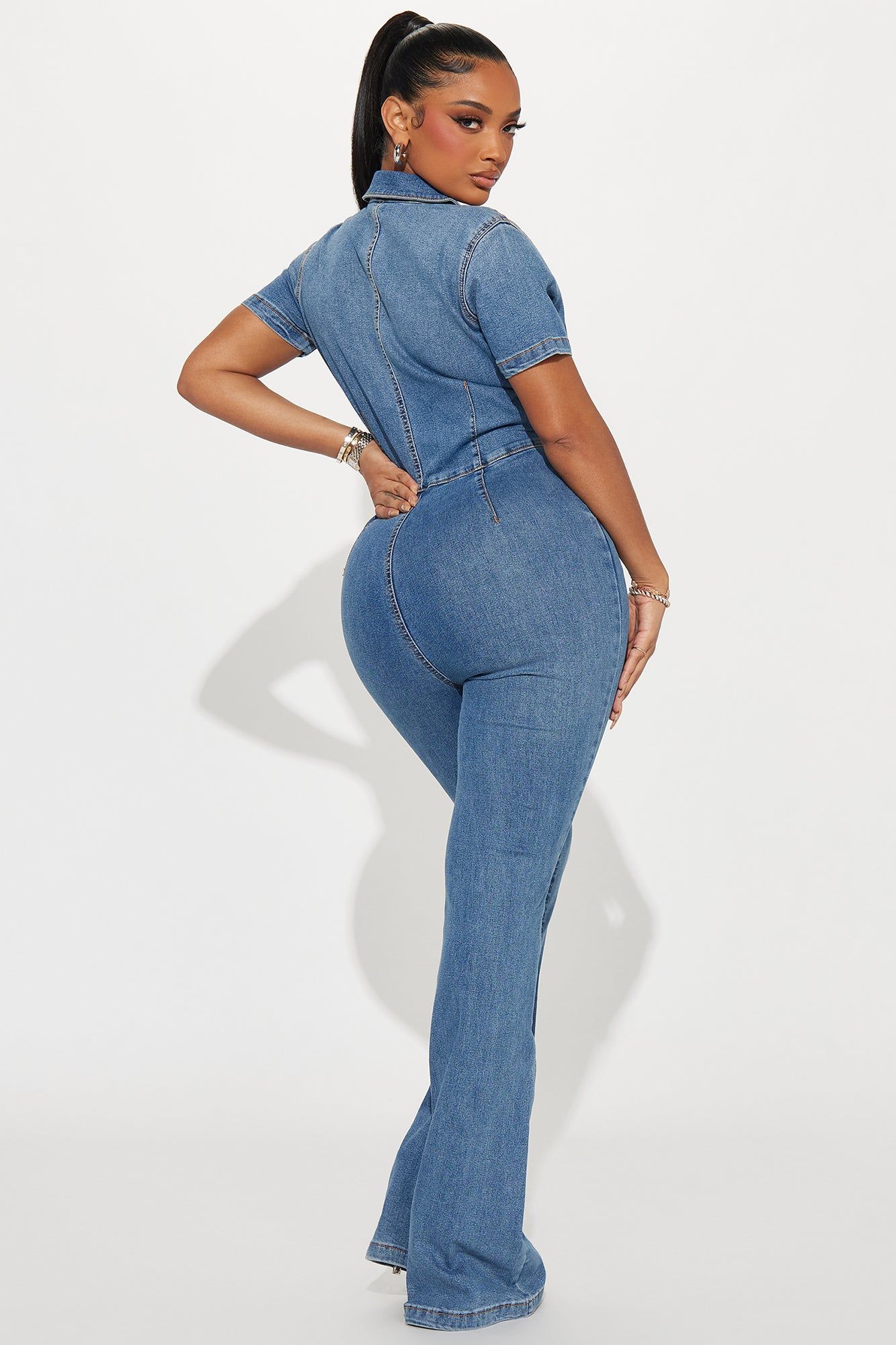 Big Decisions Denim Jumpsuit - Medium Wash sold by Fashion Nova product image thumbnail 3