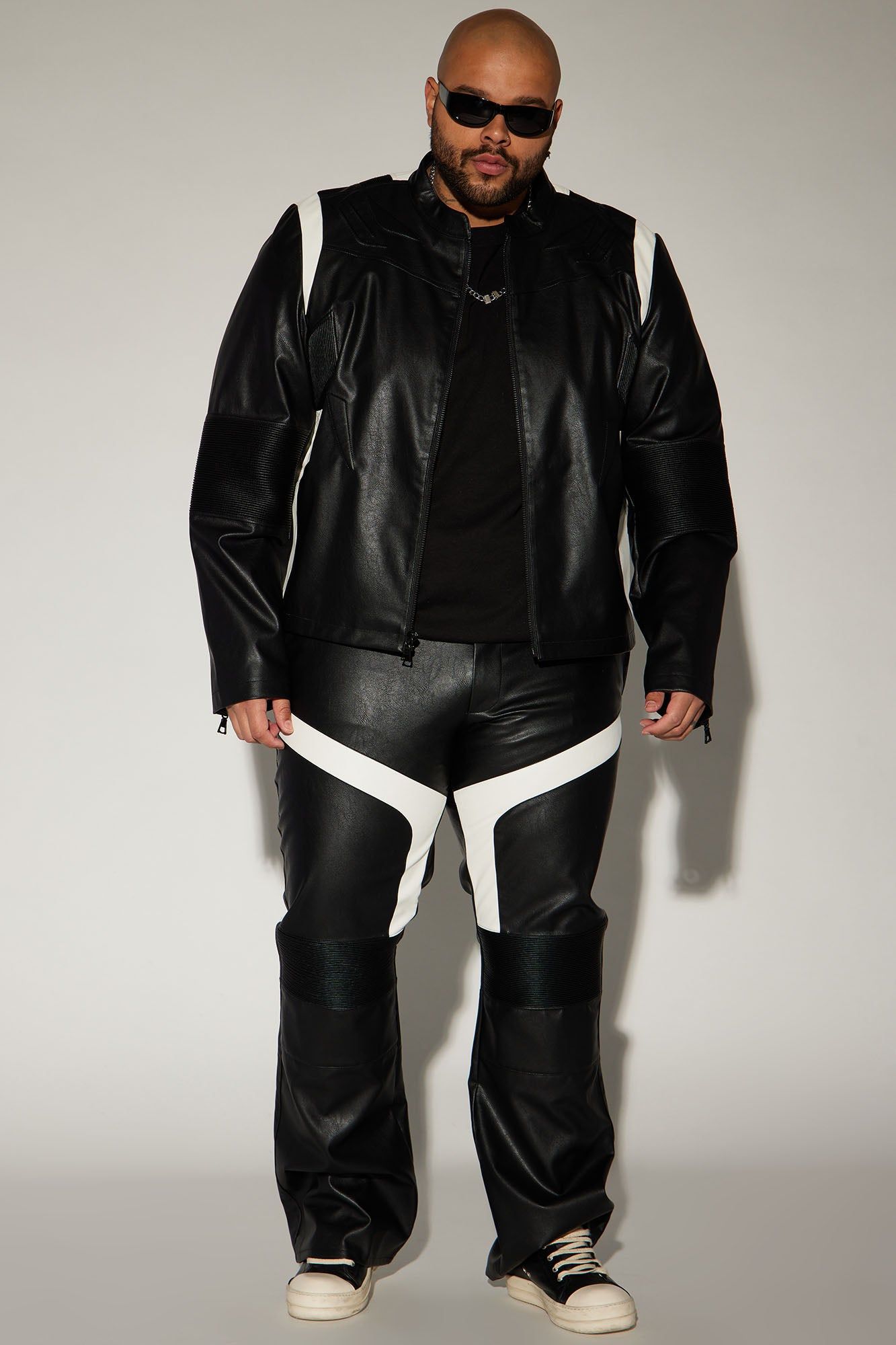 Dakota Faux Leather Moto Jacket - Black/combo sold by Fashion Nova product image thumbnail 5