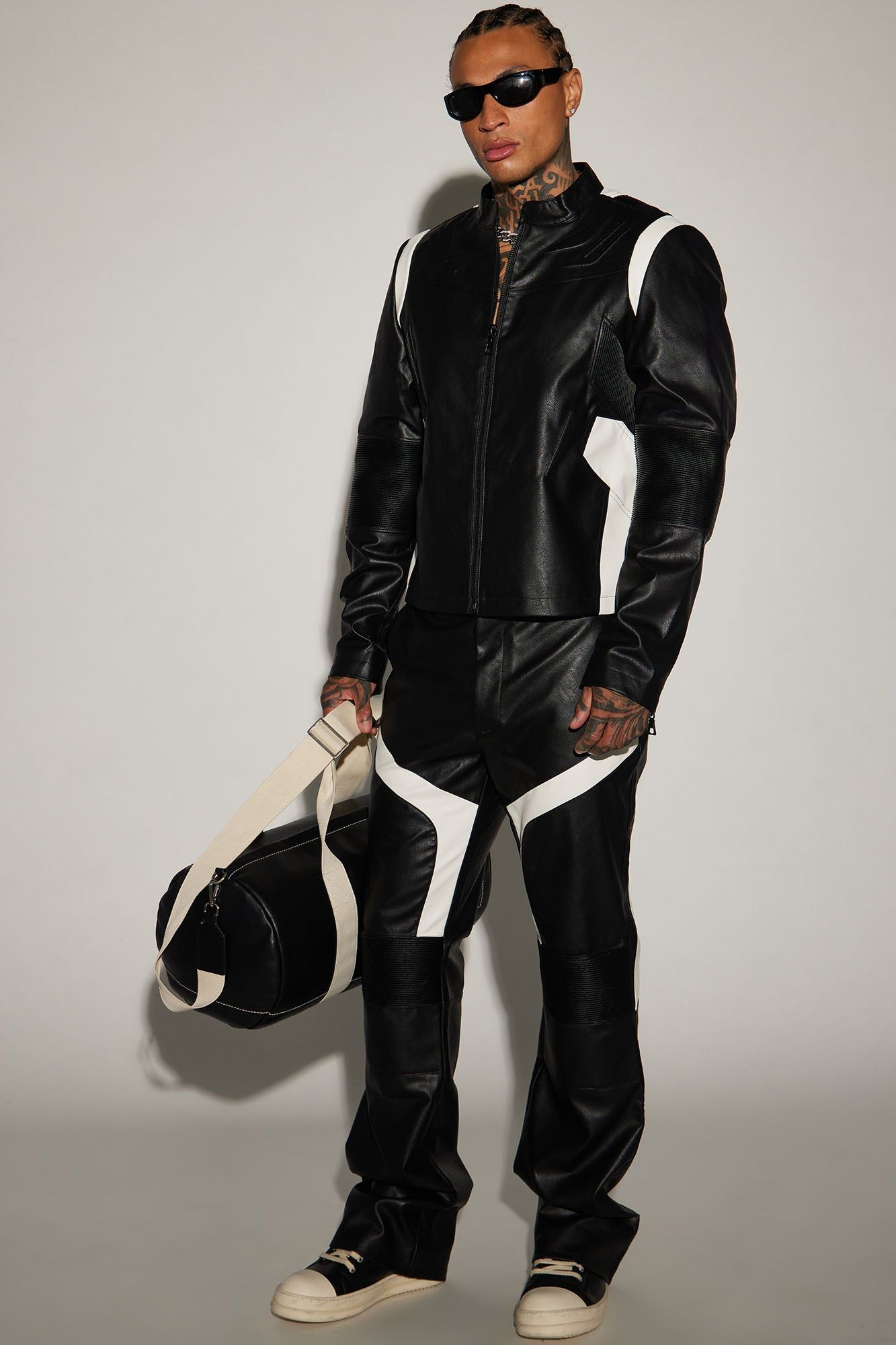 Dakota Faux Leather Moto Jacket - Black/combo sold by Fashion Nova product image thumbnail 2