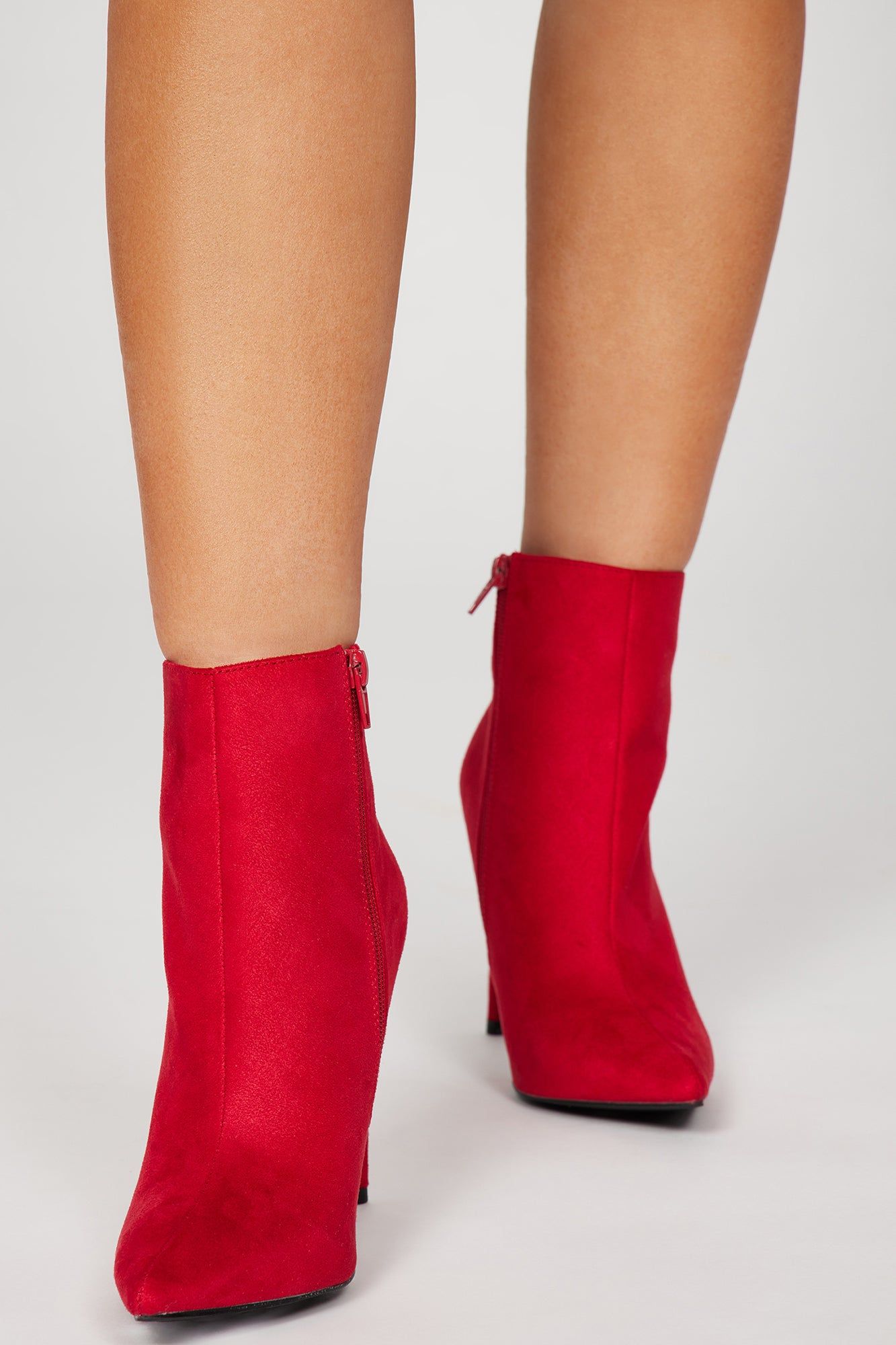 On One Condition Booties - Red sold by Fashion Nova product image thumbnail 2