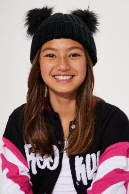 Mini Double Pom Pom Beanie - Black sold by Fashion Nova