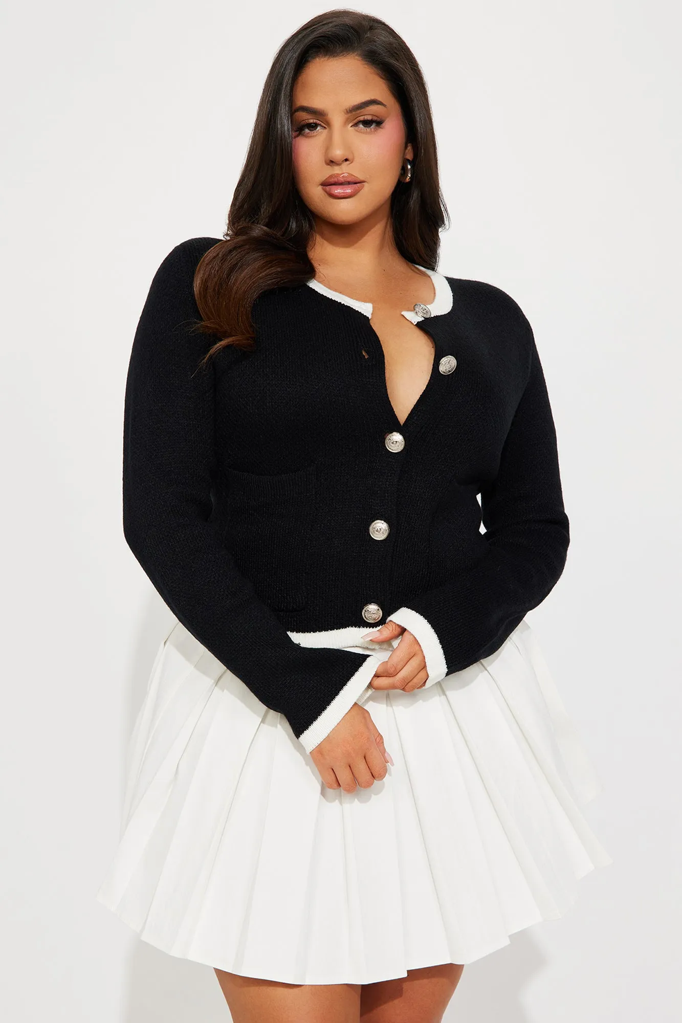 Like A Lady Cardigan - Black/White sold by Fashion Nova product image thumbnail 5