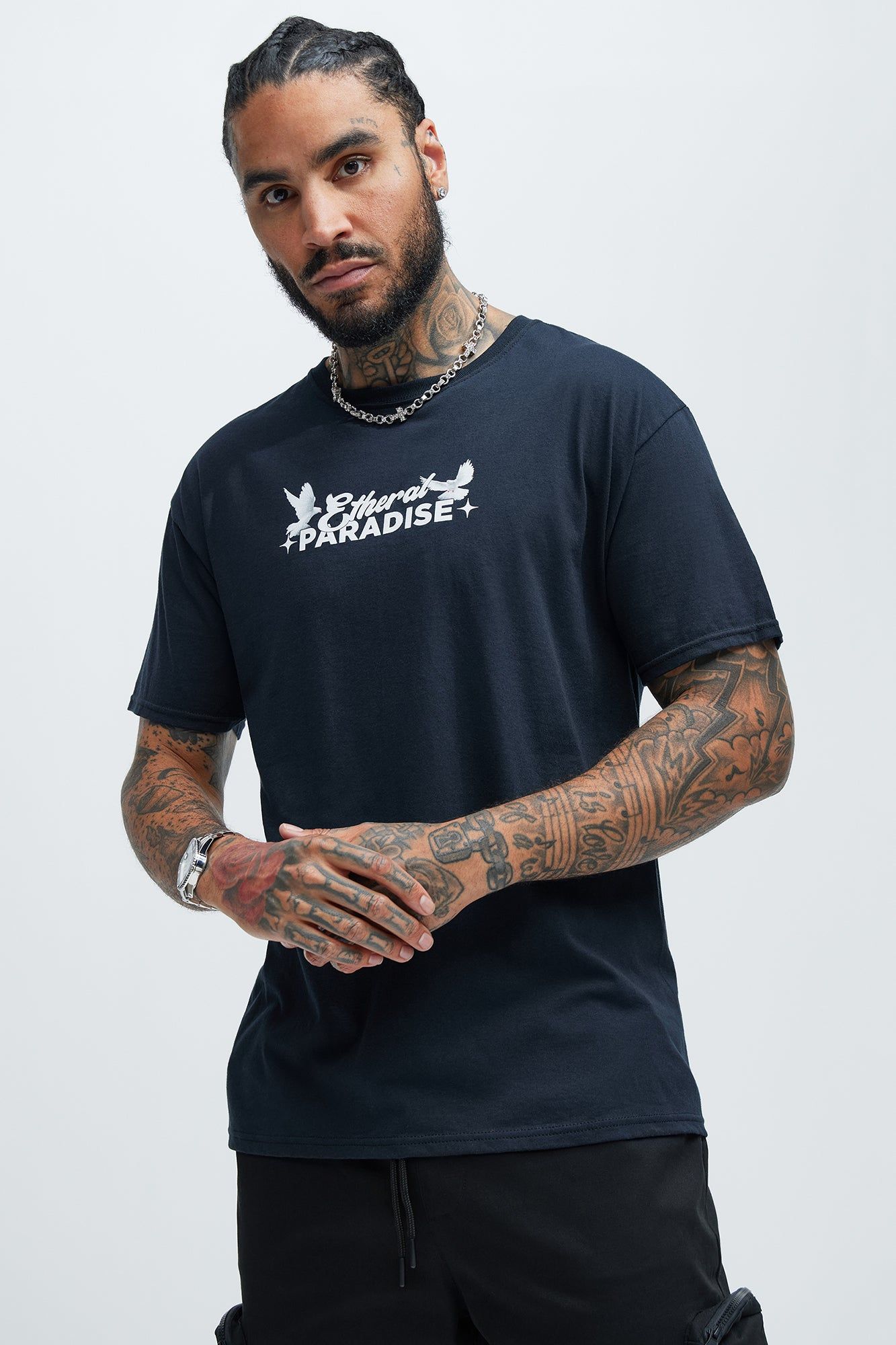 Etheral Paradise Short Sleeve Tee - Black sold by Fashion Nova