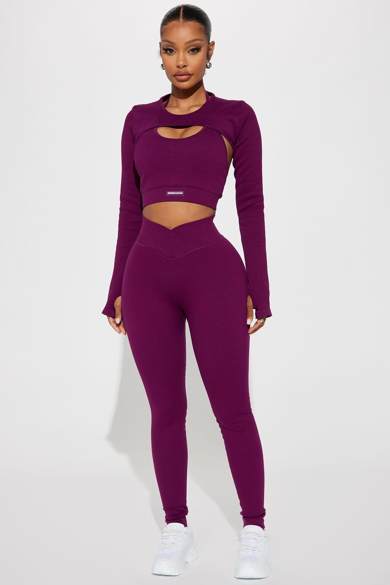 Namaste Seamless Active Leggings - Plum sold by Fashion Nova