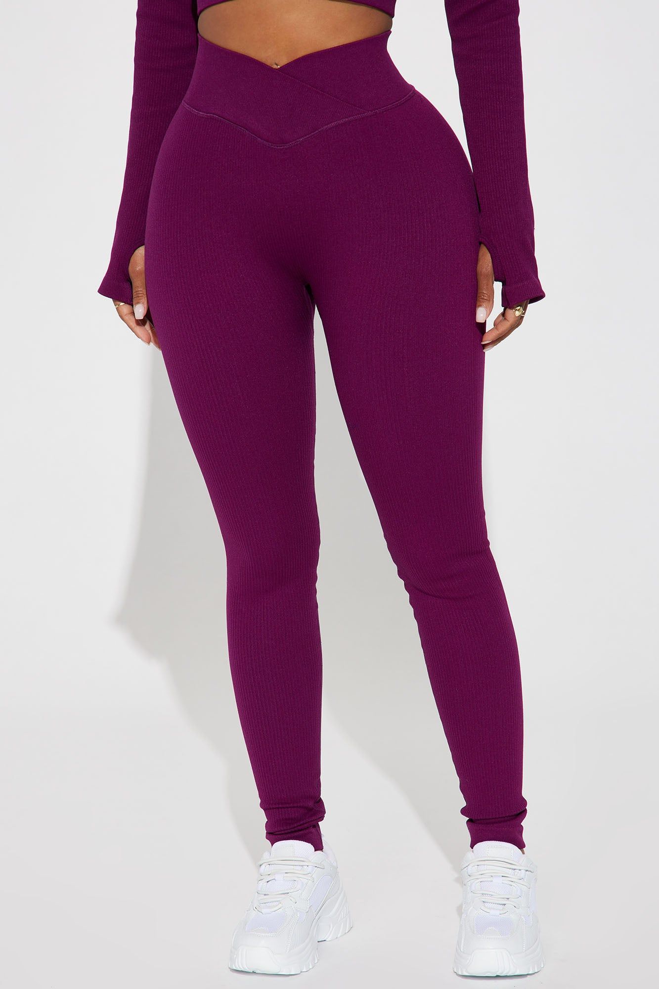 Namaste Seamless Active Leggings - Plum sold by Fashion Nova product image thumbnail 2