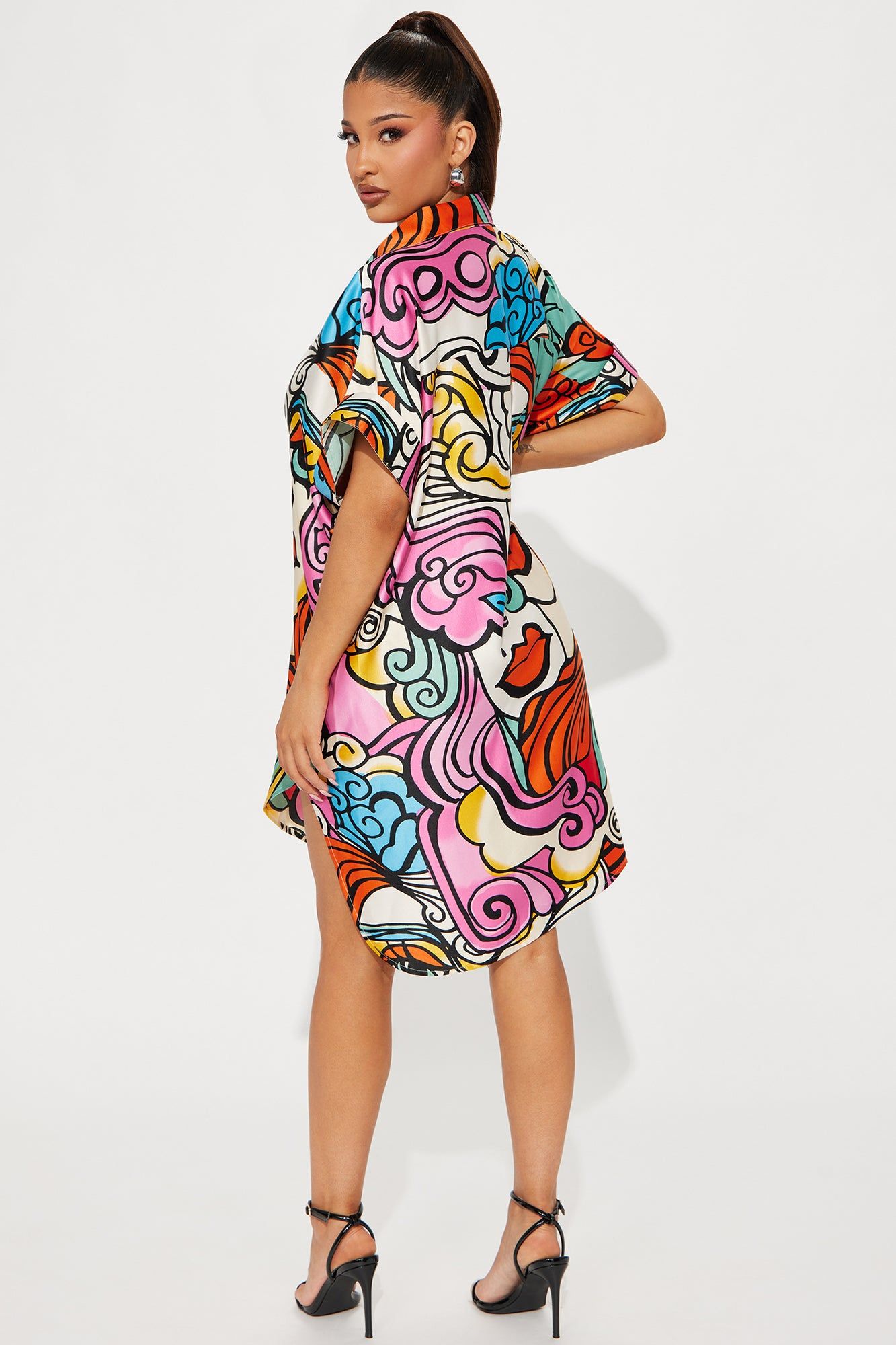 Dakota Portrait Mini Shirt Dress - Multi Color sold by Fashion Nova product image thumbnail 3