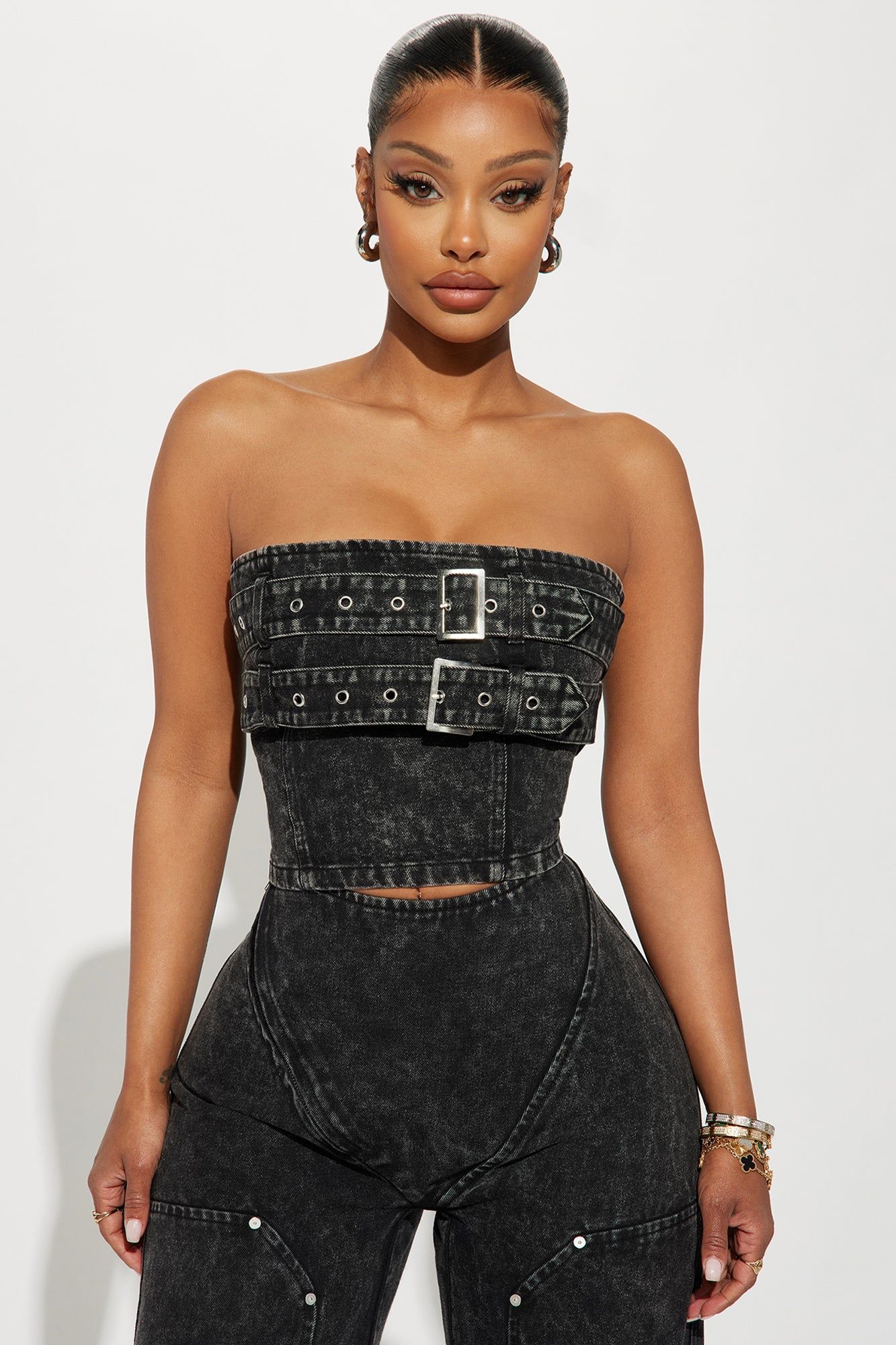 Sweet Love Mineral Wash Pant Set - Black sold by Fashion Nova product image thumbnail 2