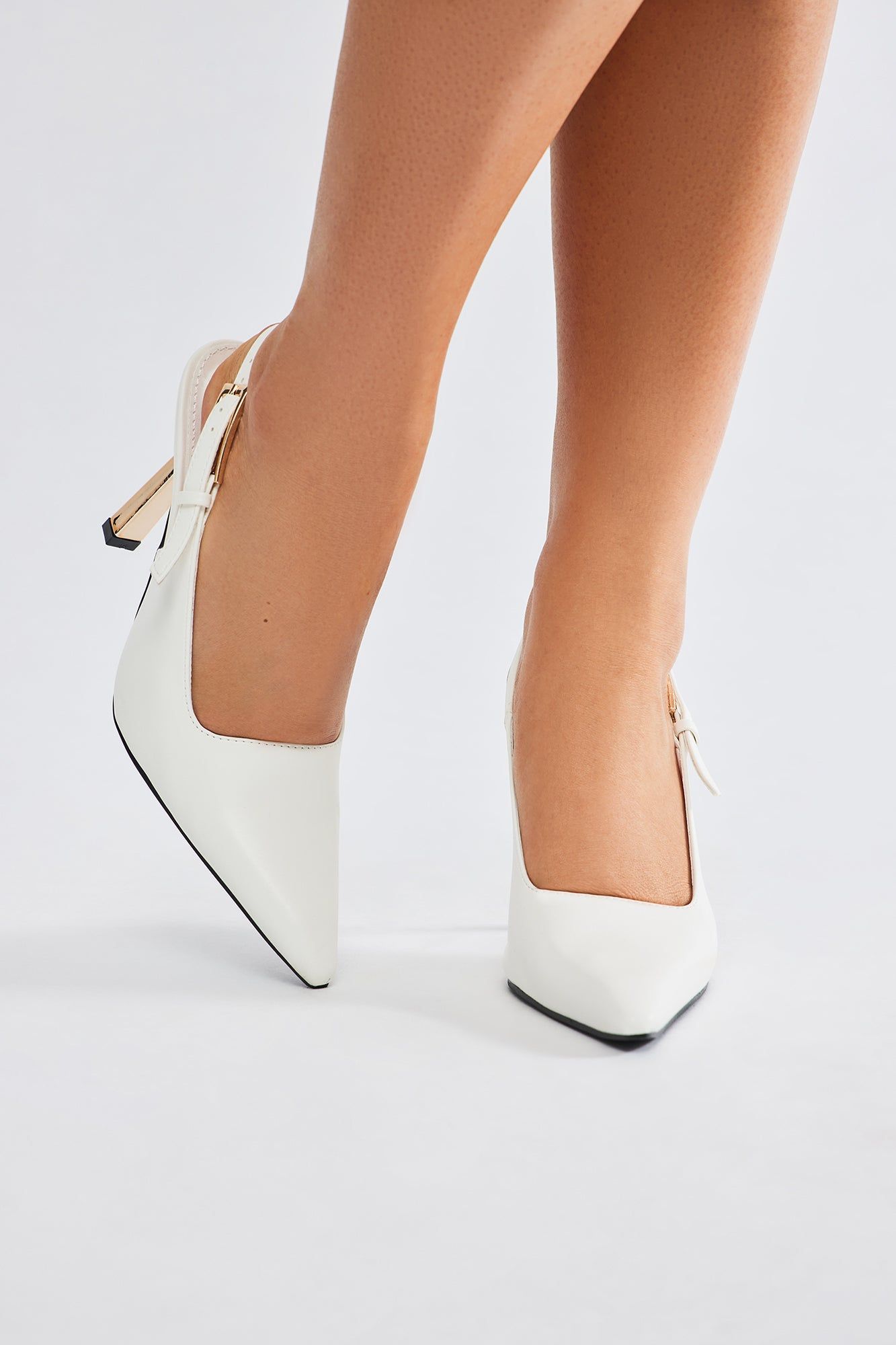 Put The Time In Slingback Pumps - White sold by Fashion Nova product image thumbnail 3