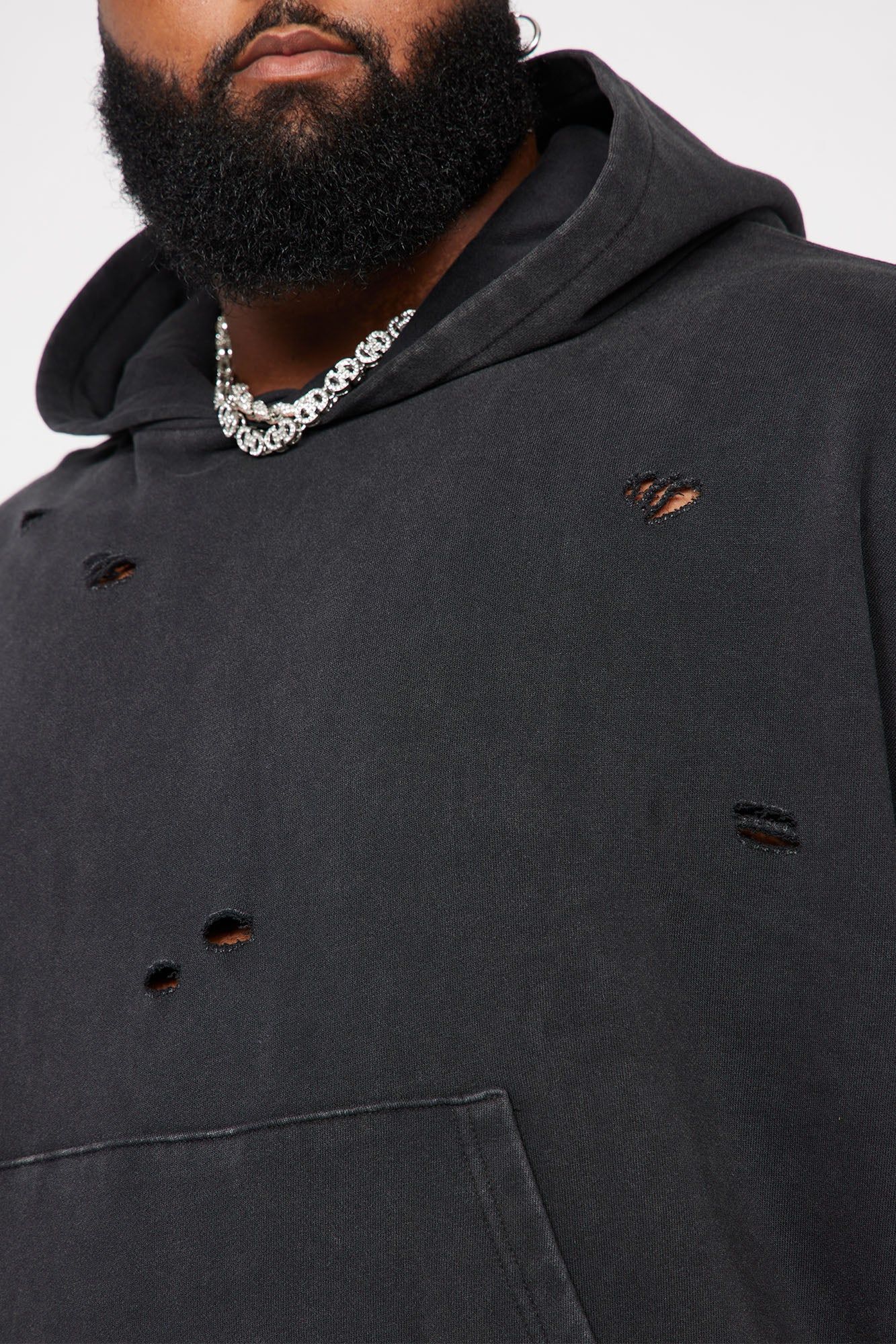 Tyson Ride It Out Oversize Hoodie - Black Wash sold by Fashion Nova product image thumbnail 6