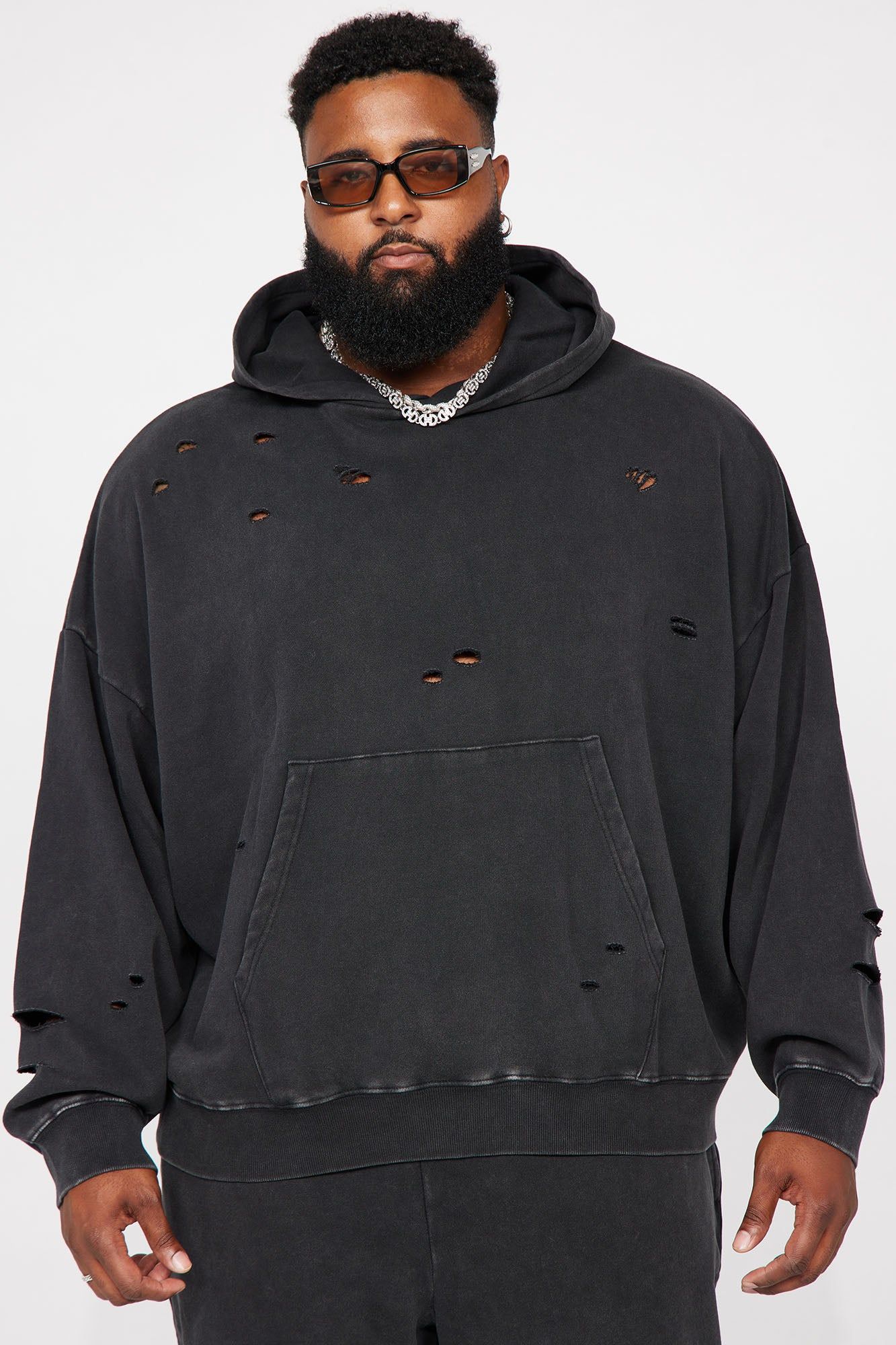 Tyson Ride It Out Oversize Hoodie - Black Wash sold by Fashion Nova product image thumbnail 2