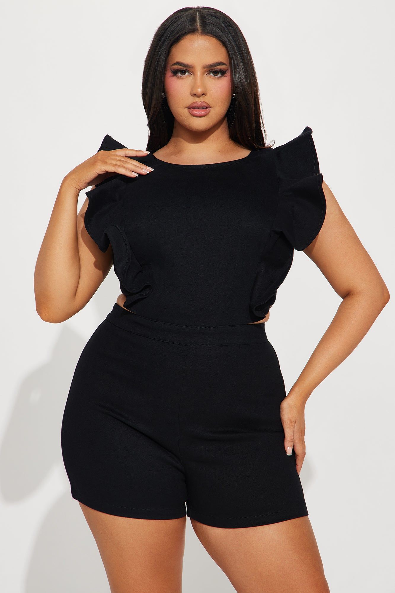 Janis Denim Romper - Black sold by Fashion Nova product image thumbnail 4