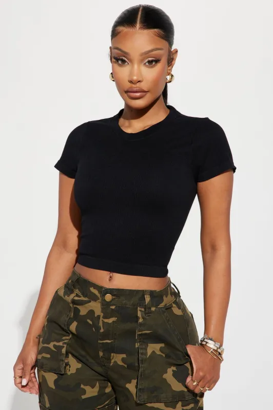 Alina Seamless Top - Black sold by Fashion Nova