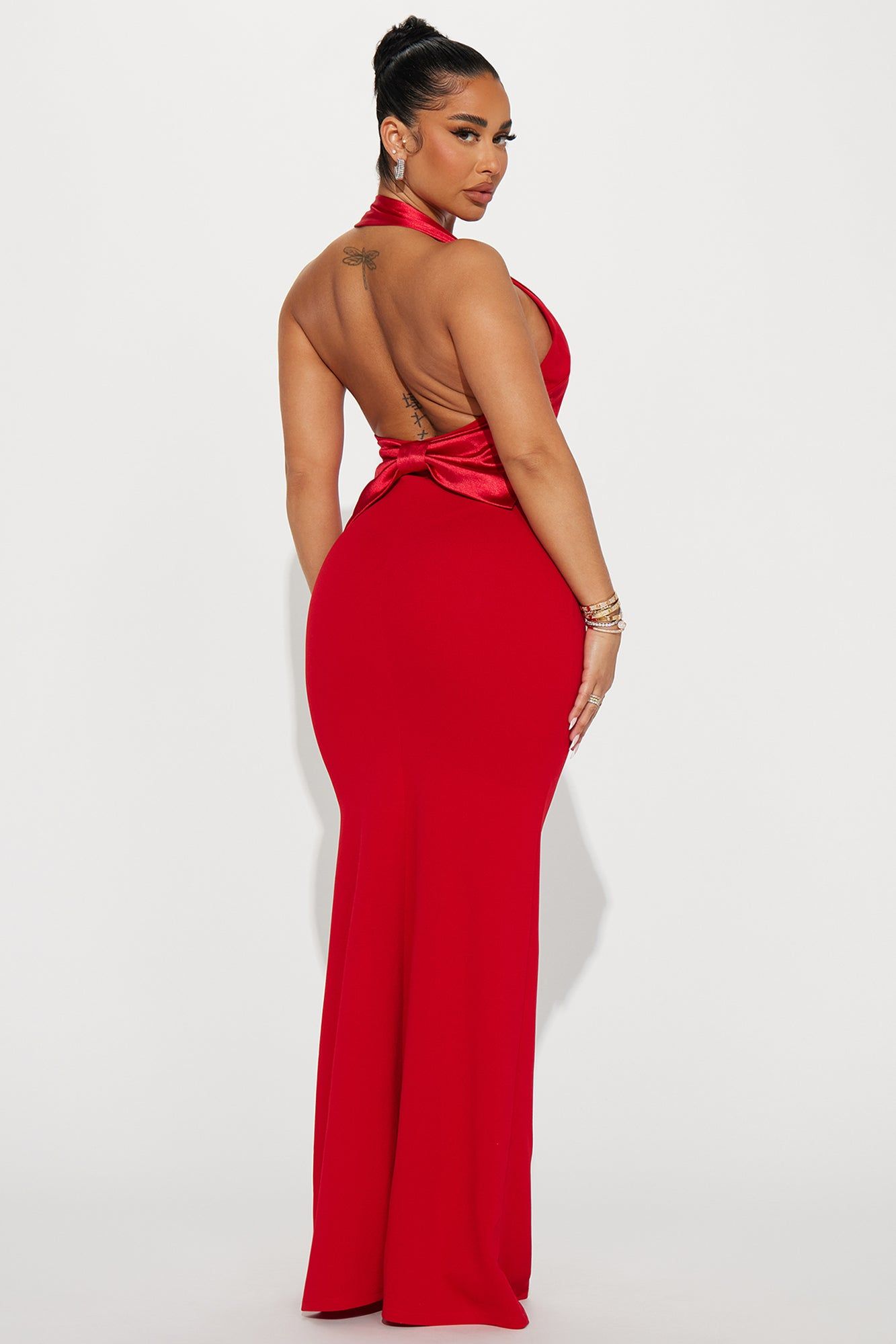 Black Tie Only Maxi Dress - Red sold by Fashion Nova product image thumbnail 3