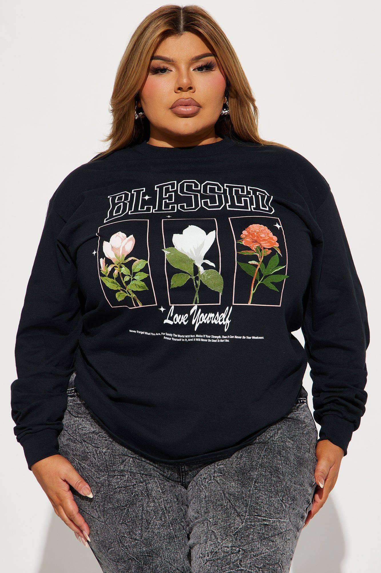 Blessed Love Yourself Tee - Black sold by Fashion Nova product image thumbnail 4