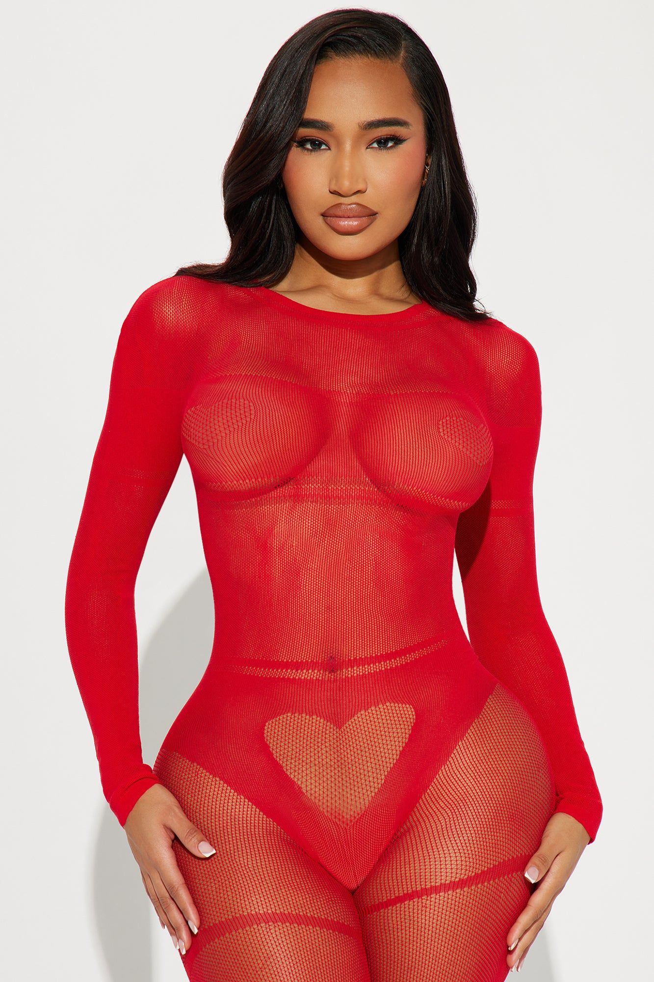 Mad About It Jumpsuit Bodystocking - Red sold by Fashion Nova product image thumbnail 2