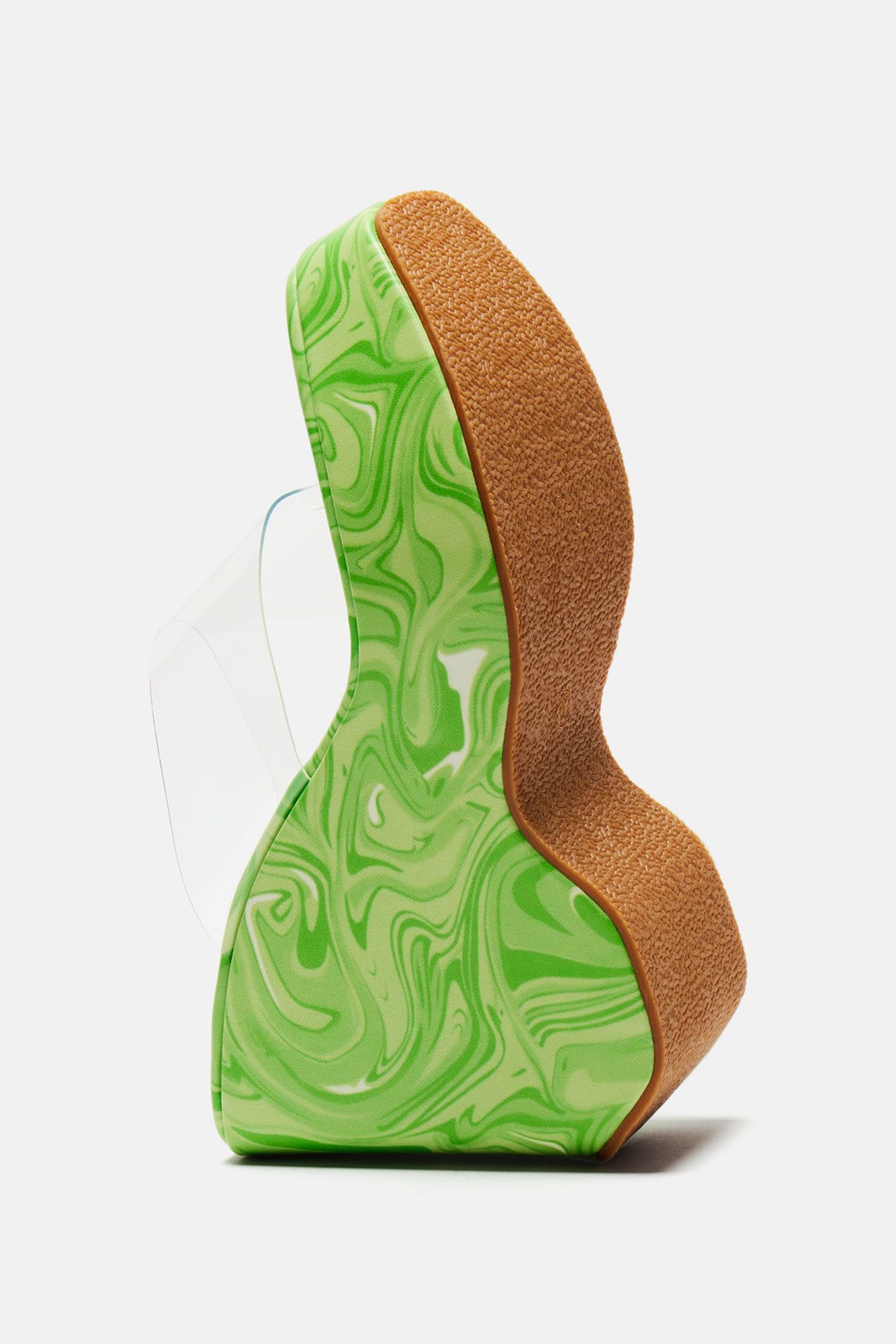 Never Too Extra Platform Wedges - Green/combo sold by Fashion Nova product image thumbnail 5