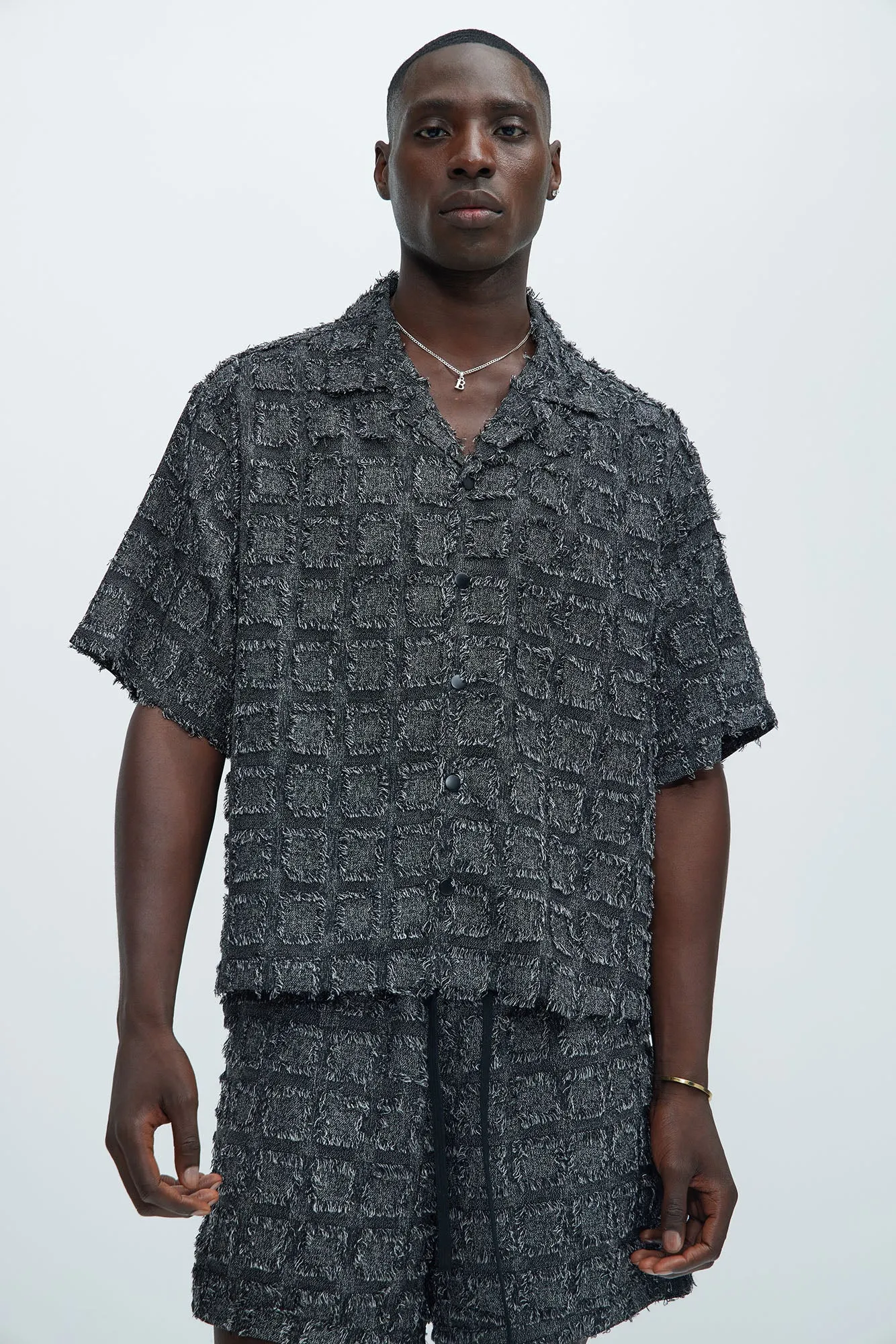 Window Shopping Button Up Shirt - Black/White sold by Fashion Nova