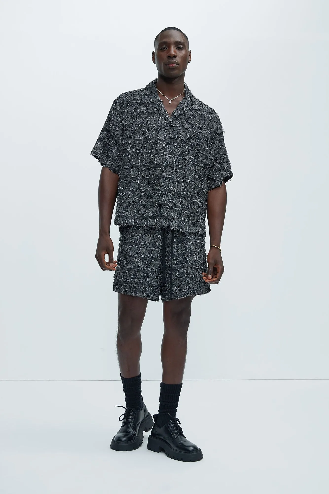 Window Shopping Button Up Shirt - Black/White sold by Fashion Nova product image thumbnail 2