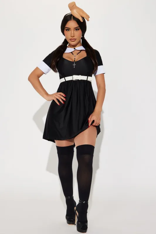 Mid Week Gloom 3 Piece Costume Set - Black sold by Fashion Nova