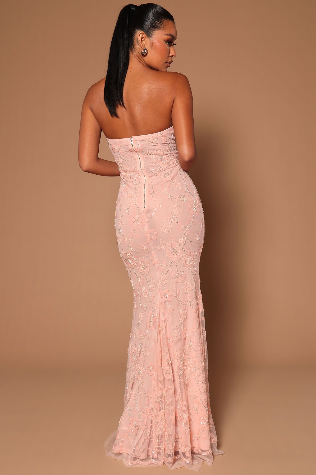 Hollywood Forever Embellished Maxi Dress - Blush sold by Fashion Nova product image thumbnail 4
