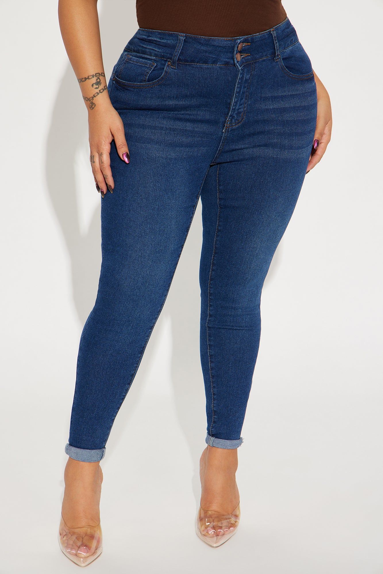 A Real Hot Topic Stretch Skinny Jeans - Dark Wash sold by Fashion Nova product image thumbnail 2