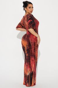 Malikai Tie Dye Maxi Dress - Rust sold by Fashion Nova