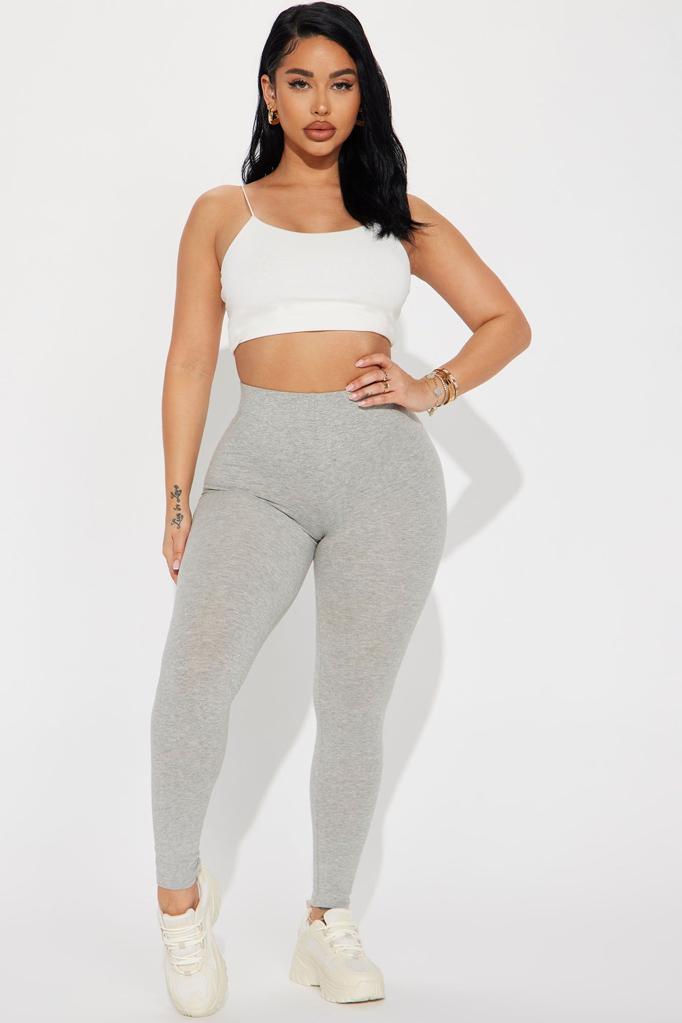 Game Changer Legging - Heather Grey sold by Fashion Nova
