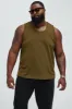 Croydon Textured Relaxed Tank - Olive sold by Fashion Nova