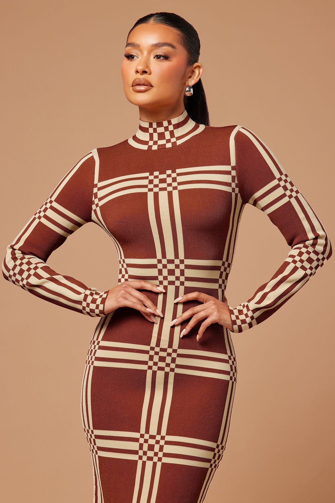 Claudia Knit Maxi Dress - Cognac sold by Fashion Nova product image thumbnail 2