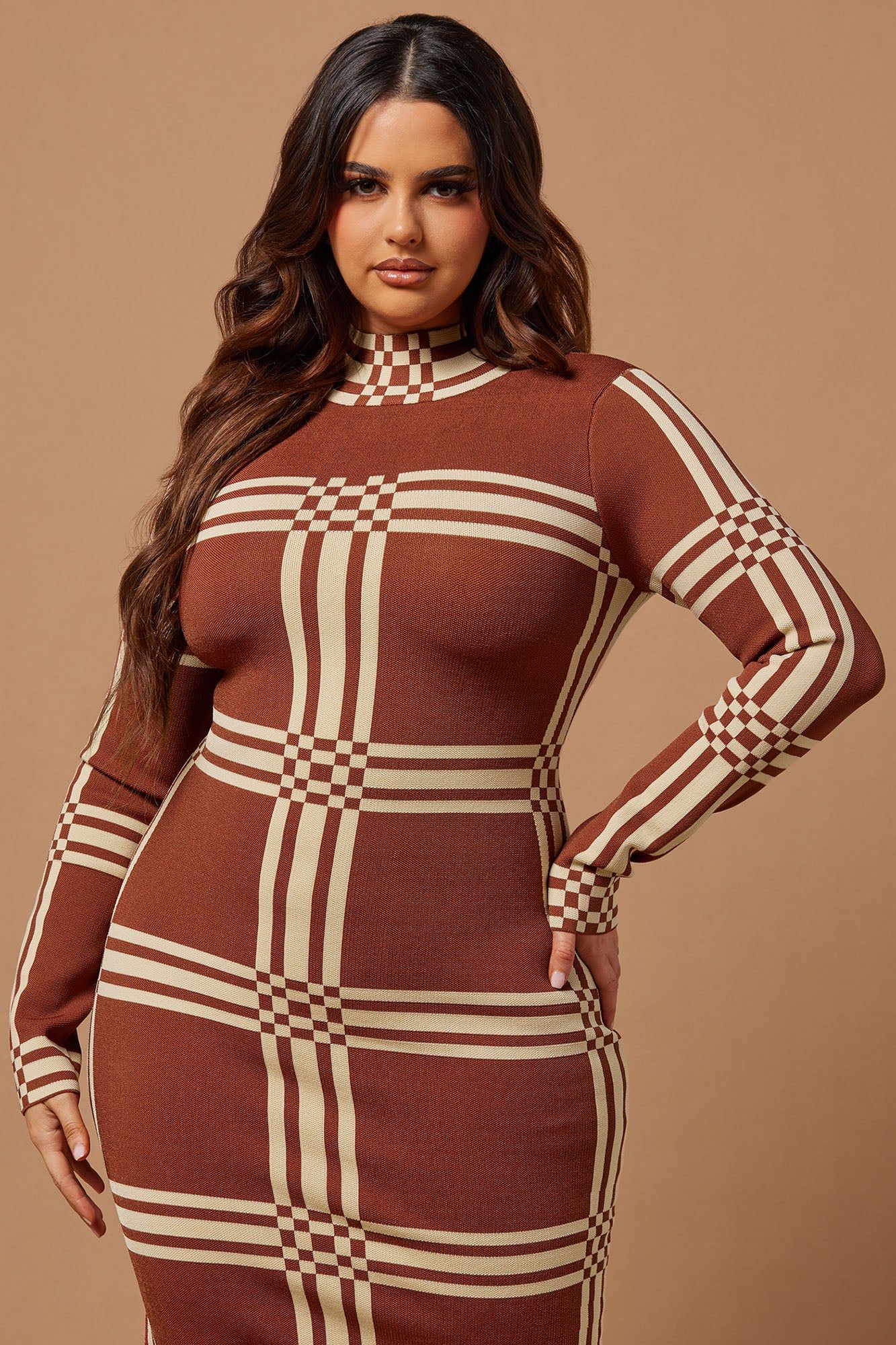 Claudia Knit Maxi Dress - Cognac sold by Fashion Nova product image thumbnail 6