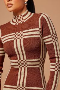 Claudia Knit Maxi Dress - Cognac sold by Fashion Nova