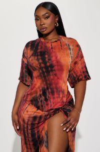 Malikai Tie Dye Maxi Dress - Rust sold by Fashion Nova