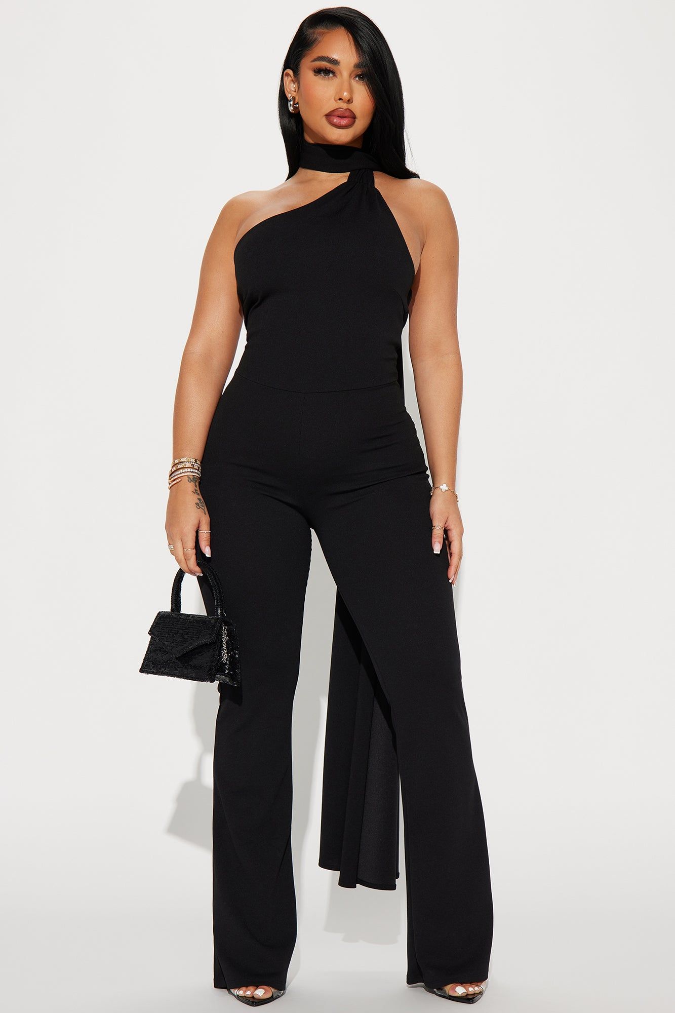 Selma Crepe Jumpsuit - Black sold by Fashion Nova