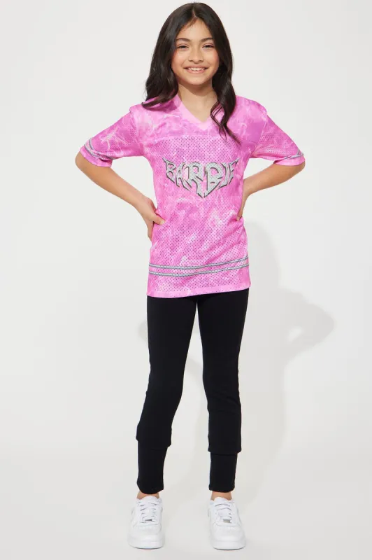 Mini Hardcore Barbie Front/Back Tee - Pink sold by Fashion Nova