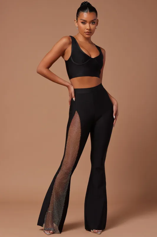 Raya Embellished Pant Set - Black sold by Fashion Nova