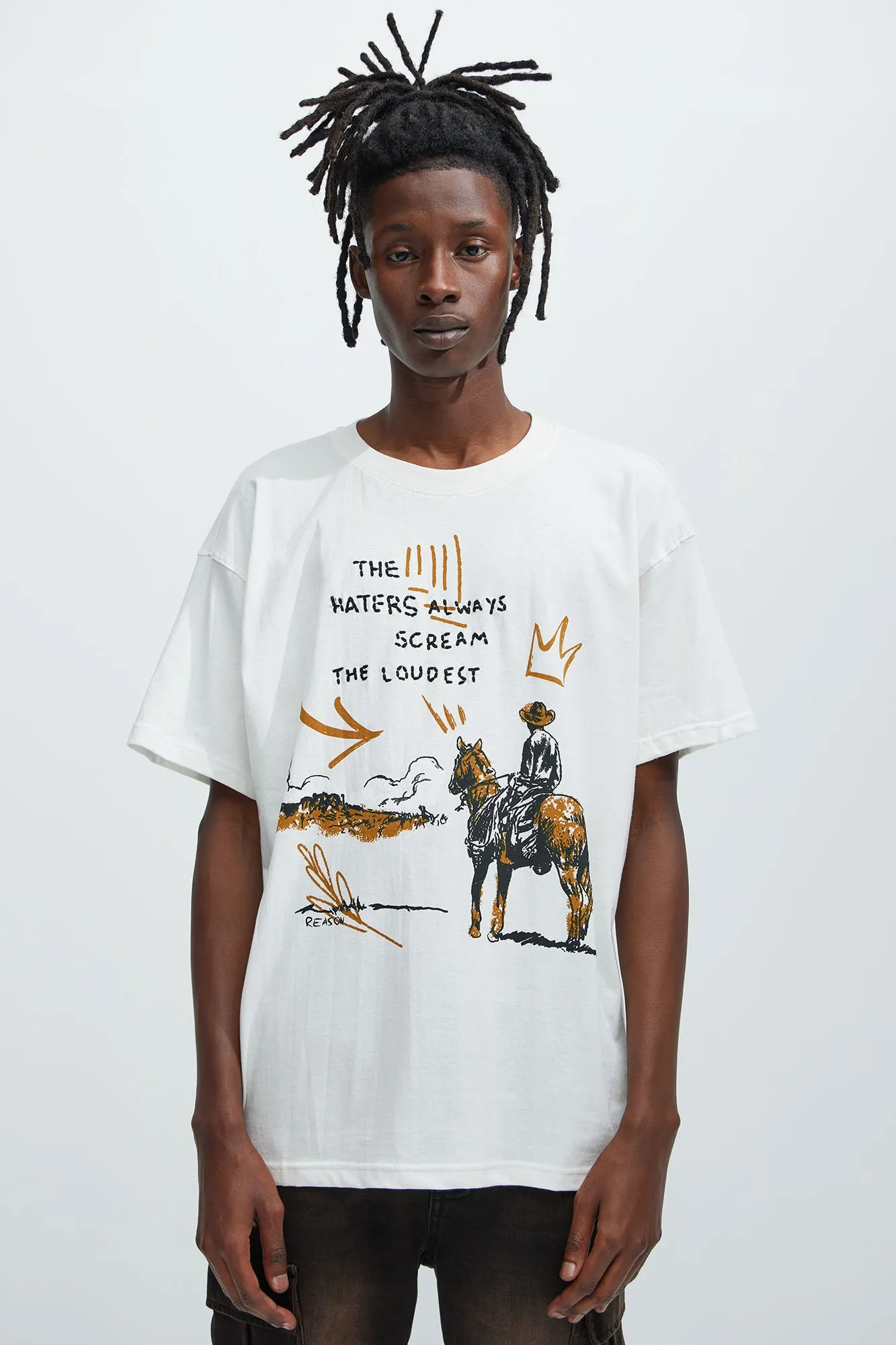 Cowboy Waterfall Short Sleeve Tee - Cream sold by Fashion Nova