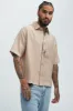 Blexy Pleated Shirt - Tan sold by Fashion Nova
