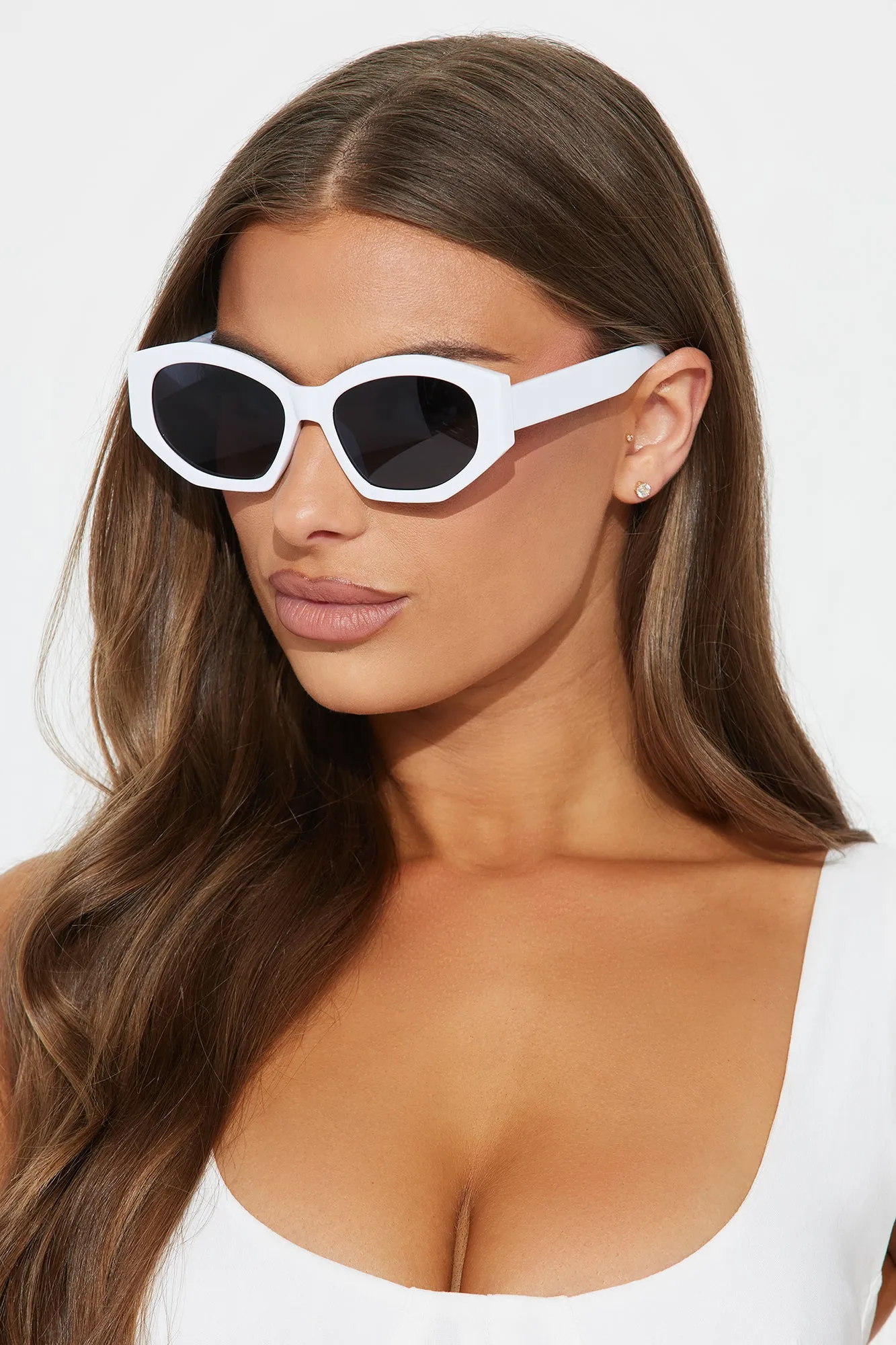 My Everyday Sunglasses - White sold by Fashion Nova