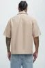 Blexy Pleated Shirt - Tan sold by Fashion Nova