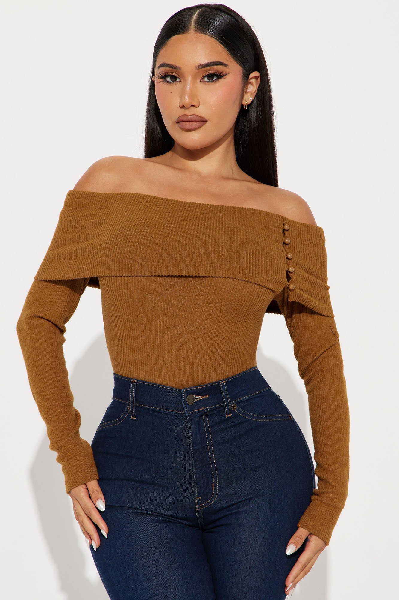 See You Again Off Shoulder Top - Terracotta sold by Fashion Nova