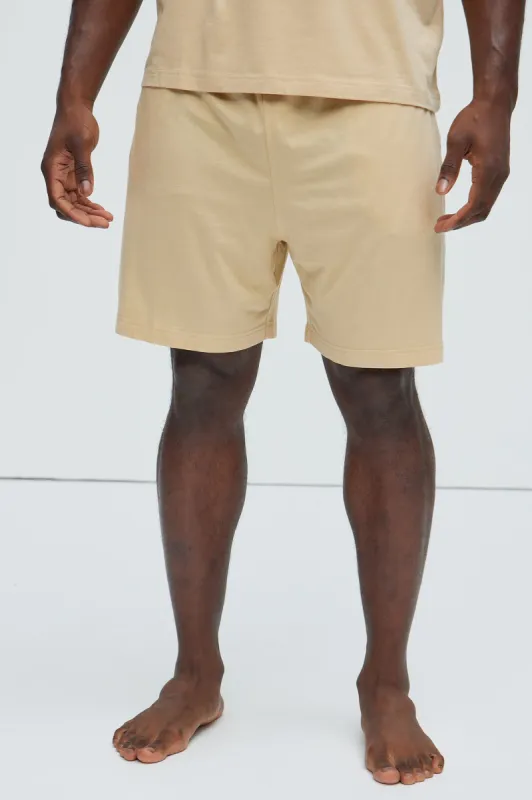 Essential Lounge Shorts - Khaki sold by Fashion Nova
