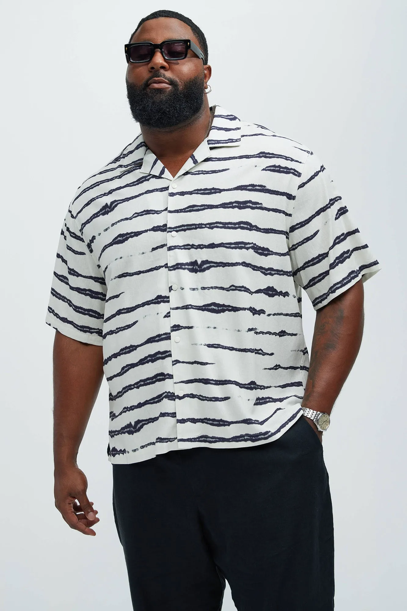 Monterrey Linen Shirt - White/combo sold by Fashion Nova product image thumbnail 4