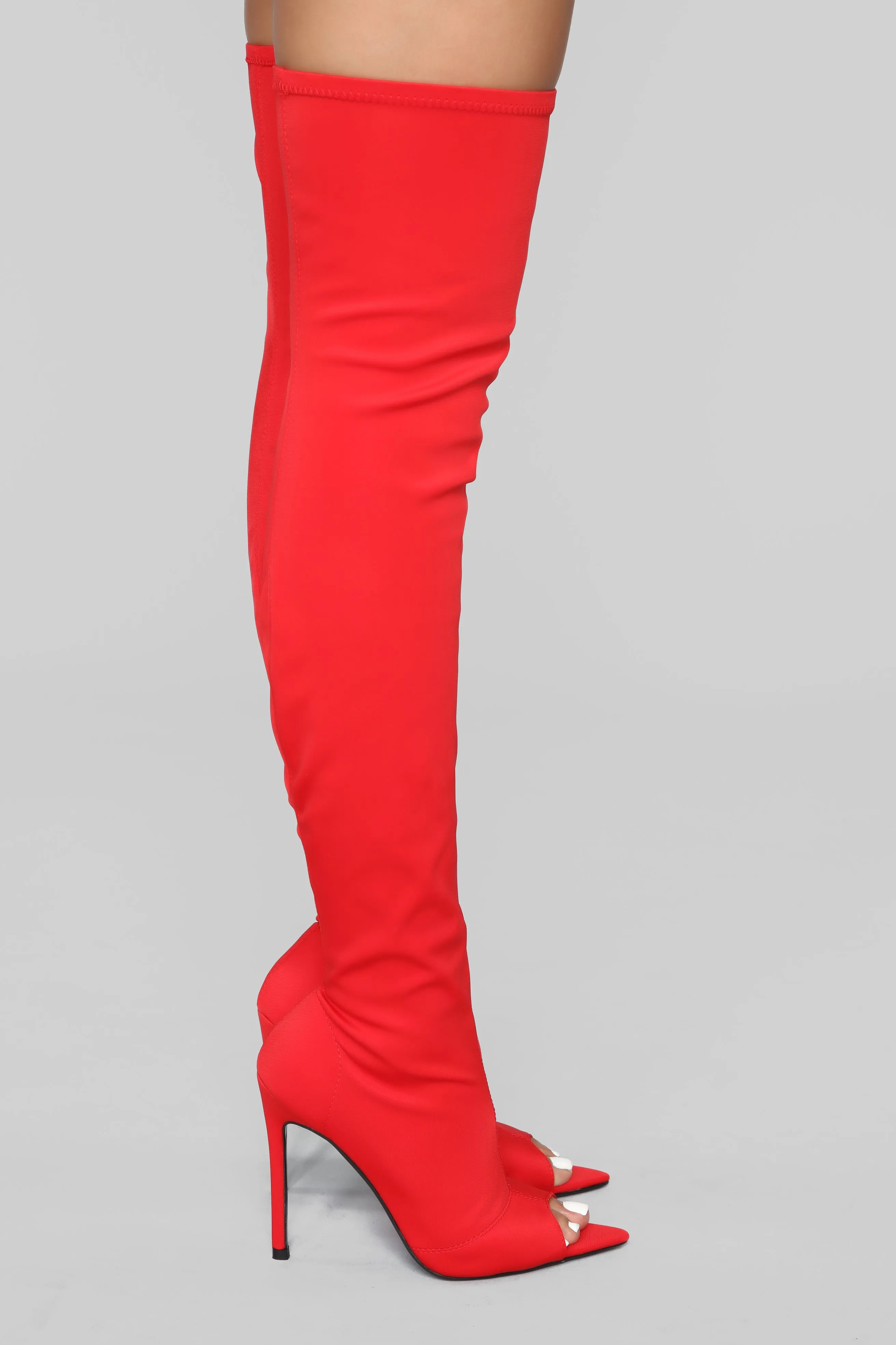 Not Much Longer Heeled Boot - Red sold by Fashion Nova product image thumbnail 5