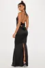 Amelia Satin Maxi Dress - Black sold by Fashion Nova