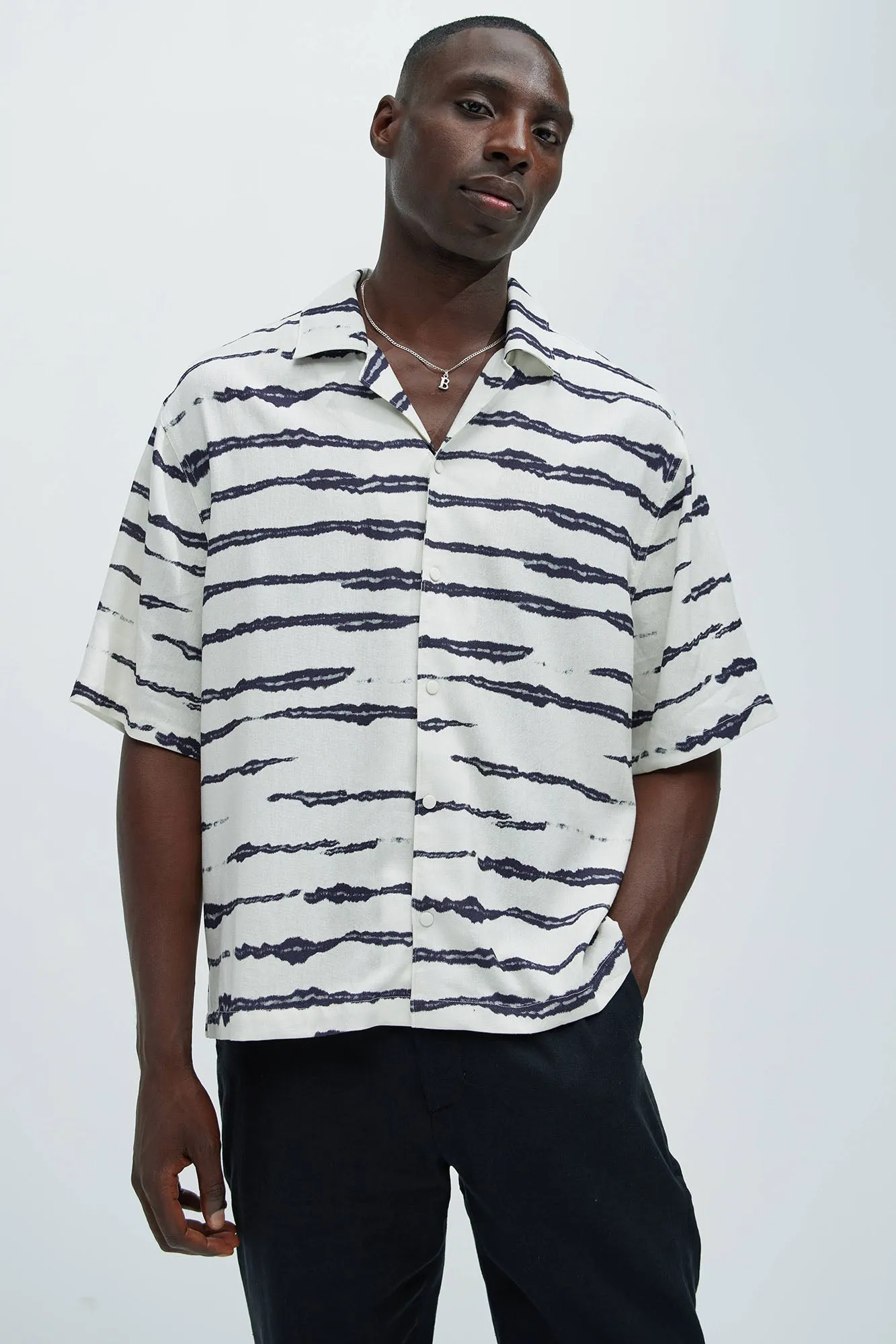 Monterrey Linen Shirt - White/combo sold by Fashion Nova