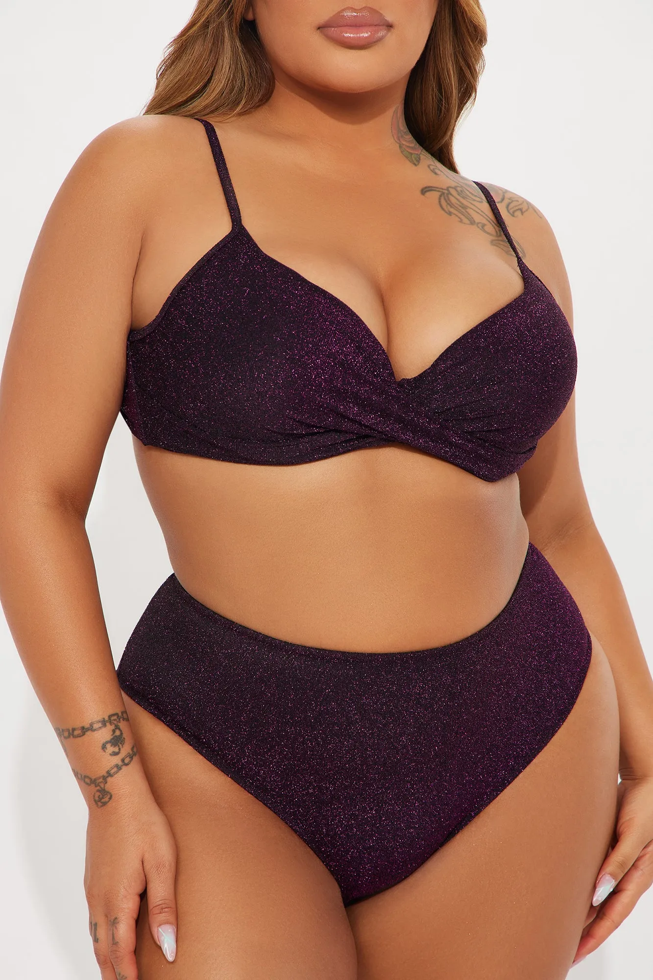 Ariella Shimmer 2 Piece Bikini - Purple sold by Fashion Nova product image thumbnail 5