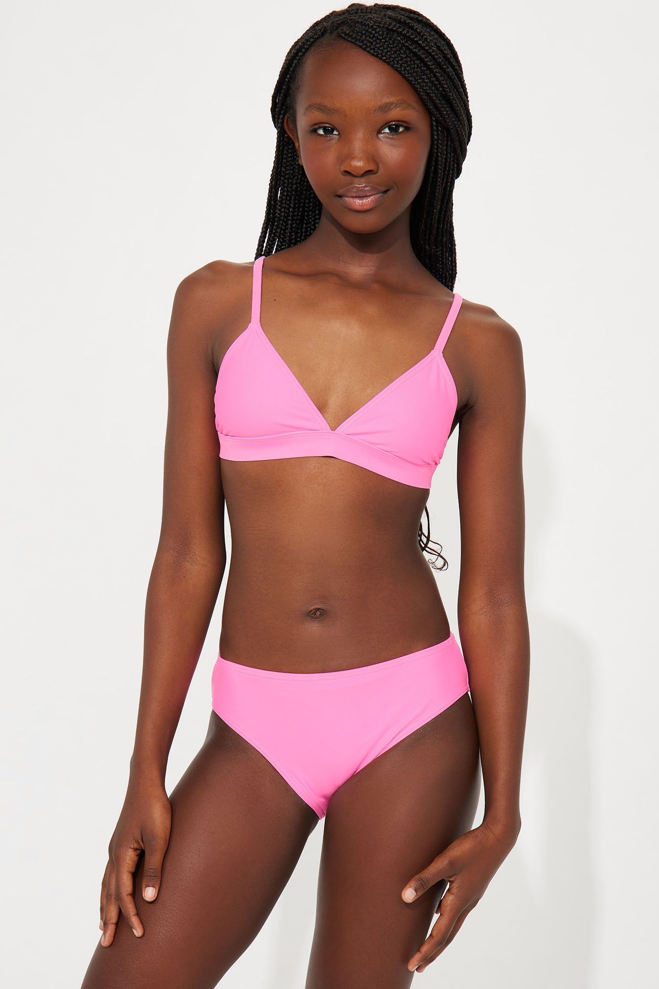 Mini What A Beach Tiny Bikini Set - Pink sold by Fashion Nova