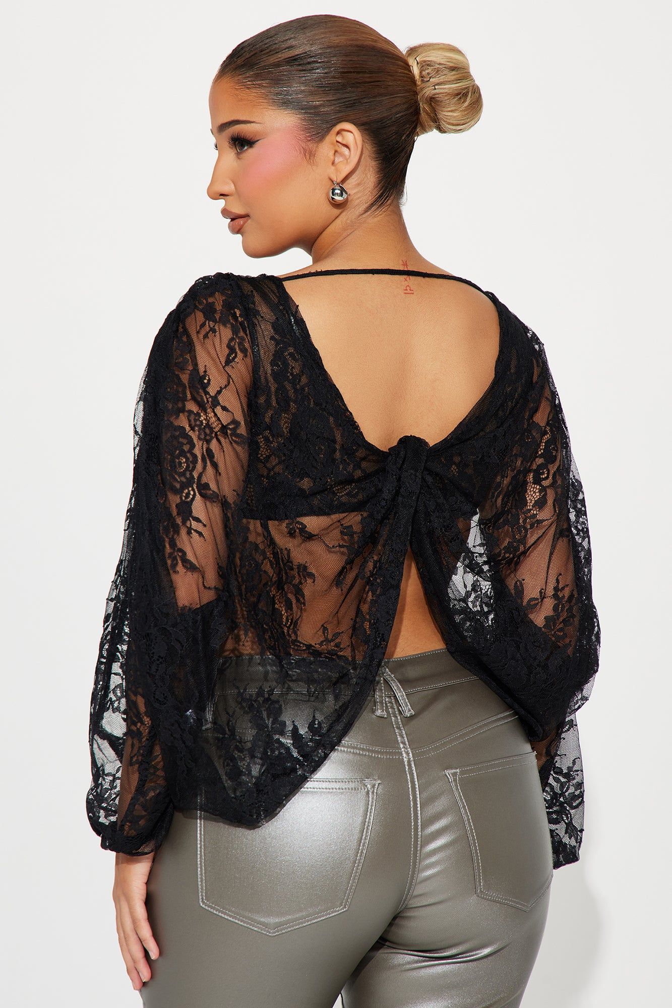 Eloise Lace Blouse Top - Black sold by Fashion Nova product image thumbnail 3