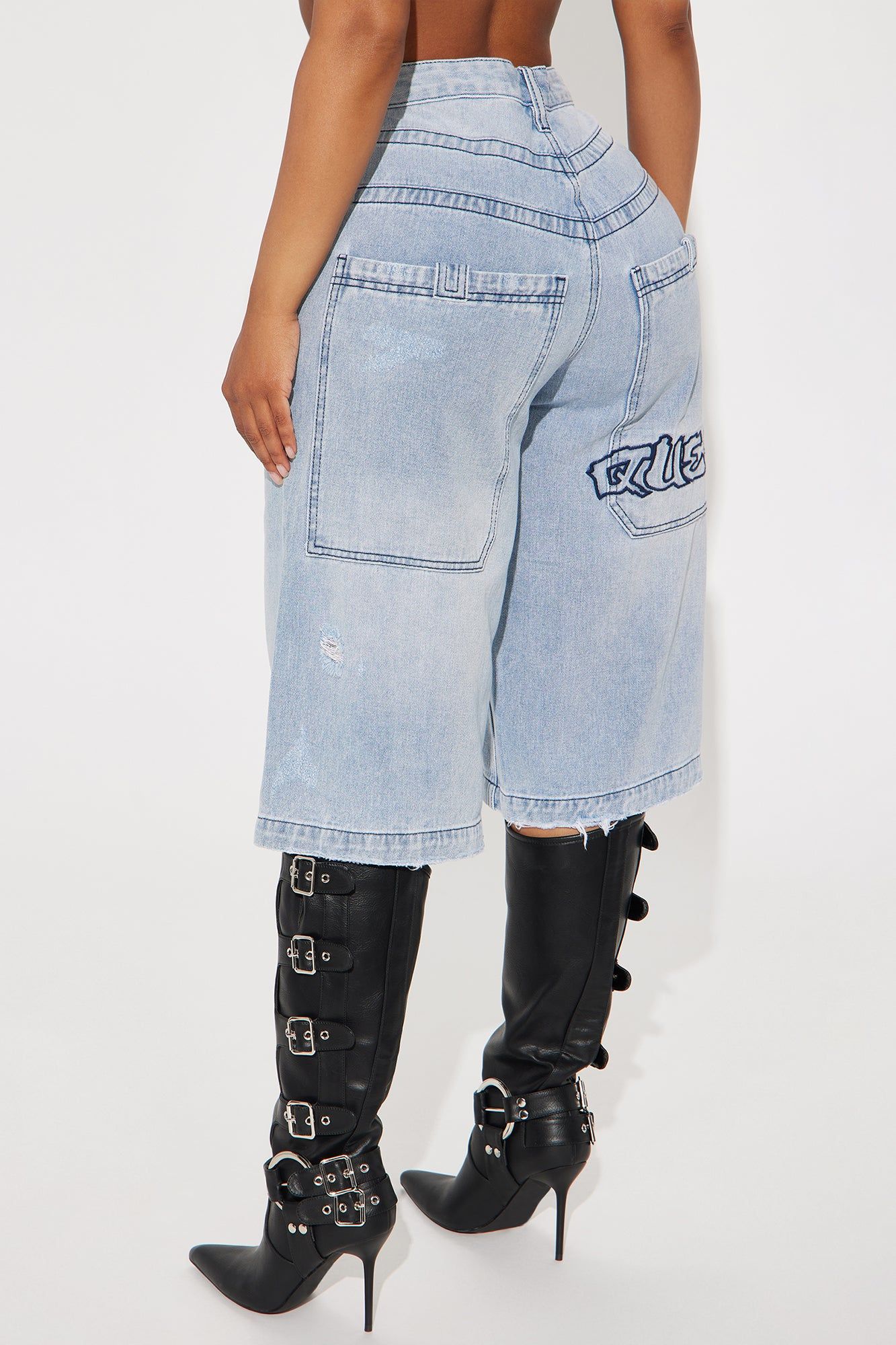 Brooklyn Heights Gaucho Jeans - Light Wash sold by Fashion Nova product image thumbnail 4