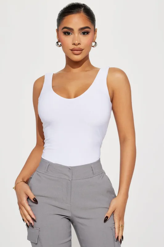 Molly Double Layered Top - White sold by Fashion Nova